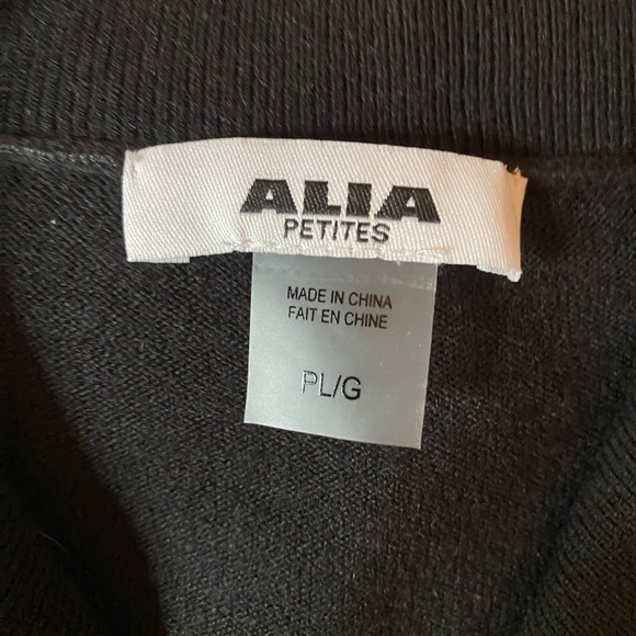 ALIA Petites Black Super Soft cableknit Sweater LARGE - Picture 5 of 9
